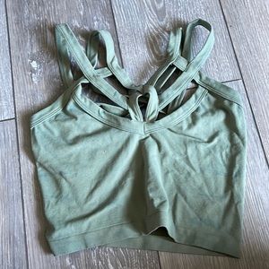 Green tank top/ bra